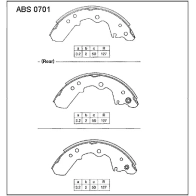 Тормозные колодки барабанные, комплект ALLIED NIPPON SH JUS ABS0701 1441277980