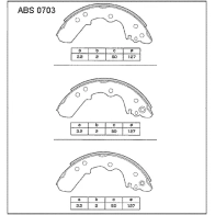 Тормозные колодки барабанные, комплект ALLIED NIPPON IWIGT Z 1441277981 ABS0703