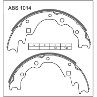 Тормозные колодки барабанные, комплект ALLIED NIPPON ABS1014 1441278063 I6K82 2