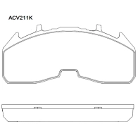 Тормозные колодки барабанные, комплект ALLIED NIPPON 1 FO4SP ACV211K 1441278202