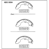 Тормозные колодки барабанные, комплект ALLIED NIPPON YW IEWVL ABS0804 1441278210