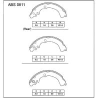 Тормозные колодки барабанные, комплект ALLIED NIPPON TTJR 6I ABS0811 1441278211