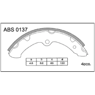Тормозные колодки барабанные, комплект ALLIED NIPPON ABS0137 KH4C F4 1441278235