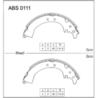 Тормозные колодки барабанные, комплект ALLIED NIPPON ABS0111 82TT B78 1441278253