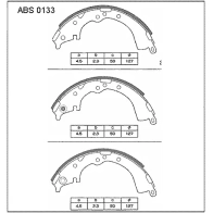 Тормозные колодки барабанные, комплект ALLIED NIPPON ABS0133 1441278261 QAI6C LQ
