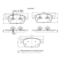 Тормозные колодки дисковые, комплект ALLIED NIPPON 1441278570 N 0LGF ADB16002