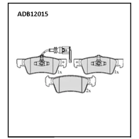 Тормозные колодки дисковые, комплект ALLIED NIPPON 1441278575 ZQZ2Y K ADB12015