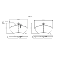 Тормозные колодки дисковые, комплект ALLIED NIPPON 1441278590 ADB1152 V J8SYV