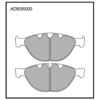 Тормозные колодки дисковые, комплект ALLIED NIPPON 1441278648 ADB06000 1 2ZDS