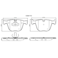 Тормозные колодки дисковые, комплект ALLIED NIPPON 1441278649 PE6J G ADB01742
