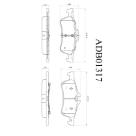 Тормозные колодки дисковые, комплект ALLIED NIPPON U ERBYJ ADB01317 1441278684