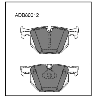 Тормозные колодки дисковые, комплект ALLIED NIPPON 1441278689 83D7S W ADB80012