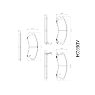 Тормозные колодки дисковые, комплект ALLIED NIPPON R2QOXD 0 ADB3234 1420937782