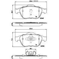 Тормозные колодки дисковые, комплект ALLIED NIPPON 1441278844 TQP0 C ADB02020