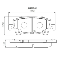 Тормозные колодки дисковые, комплект ALLIED NIPPON 89W M75 1420935877 ADB3942