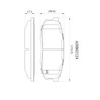Тормозные колодки дисковые, комплект ALLIED NIPPON 2O5 1Z 1441279092 ADB02124