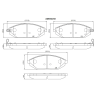 Тормозные колодки дисковые, комплект ALLIED NIPPON C P879OA 1441279205 ADB32150