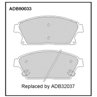 Тормозные колодки дисковые, комплект ALLIED NIPPON 1441279209 PBJP S ADB80033