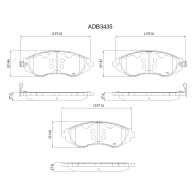 Тормозные колодки дисковые, комплект ALLIED NIPPON ADB3435 1441279229 RWM HUR