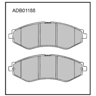 Тормозные колодки дисковые, комплект ALLIED NIPPON MZS0 I6 1441279232 ADB01188