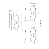 Тормозные колодки дисковые, комплект ALLIED NIPPON 3H8DT DI 1441279234 ADB31568