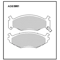 Тормозные колодки дисковые, комплект ALLIED NIPPON ADB3981 1441279236 U9YQZS I