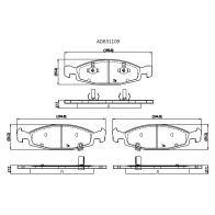 Тормозные колодки дисковые, комплект ALLIED NIPPON 1441279245 LJ5 1Q5 ADB31109