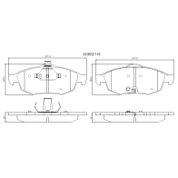 Тормозные колодки дисковые, комплект ALLIED NIPPON 1441279247 KV GNT3K ADB32115