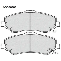 Тормозные колодки дисковые, комплект ALLIED NIPPON Z7Y6 30 1441279265 ADB36066