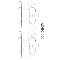 Тормозные колодки дисковые, комплект ALLIED NIPPON 1441279267 ADB01100 XD2H YS