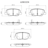 Тормозные колодки дисковые, комплект ALLIED NIPPON ADB32238 UPQH52 A 1441279314