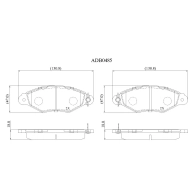 Тормозные колодки дисковые, комплект ALLIED NIPPON 0Y WM8 1441279335 ADB0485
