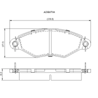 Тормозные колодки дисковые, комплект ALLIED NIPPON Q FCH0BM ADB0704 1441279338