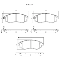 Тормозные колодки дисковые, комплект ALLIED NIPPON ADB3227 6D AJE 1420933475