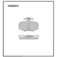 Тормозные колодки дисковые, комплект ALLIED NIPPON ADB0878 1422913631 V FBQQF