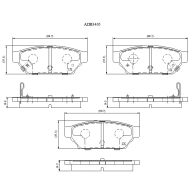 Тормозные колодки дисковые, комплект ALLIED NIPPON 1441279426 DT74 4 ADB3405