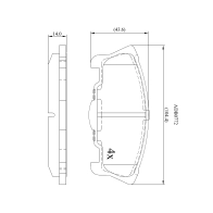 Тормозные колодки дисковые, комплект ALLIED NIPPON 1441279460 ADB0772 0AQI18 W