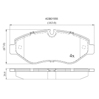 Тормозные колодки дисковые, комплект ALLIED NIPPON ADB01555 1441279479 7UF 27