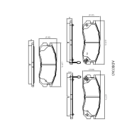 Тормозные колодки дисковые, комплект ALLIED NIPPON ADB3363 KZ1K0 3 1420937841