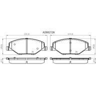 Тормозные колодки дисковые, комплект ALLIED NIPPON ZRAI1 D 1422913717 ADB02126
