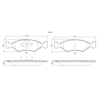 Тормозные колодки дисковые, комплект ALLIED NIPPON 1441279558 KIJ ANH ADB0118
