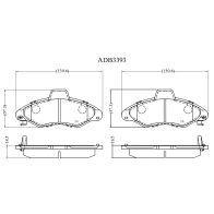 Тормозные колодки дисковые, комплект ALLIED NIPPON ASR9 NR 1441279559 ADB3393