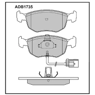 Тормозные колодки дисковые, комплект ALLIED NIPPON 1441279568 ADB1735 EAINR J4