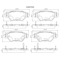 Тормозные колодки дисковые, комплект ALLIED NIPPON 1441279599 ADB31504 FV N44