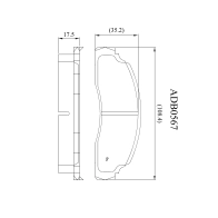Тормозные колодки дисковые, комплект ALLIED NIPPON 1441279605 R5 MV0HZ ADB0567