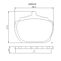 Тормозные колодки дисковые, комплект ALLIED NIPPON ADB0239 1441279607 JL YZ2