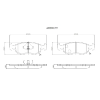 Тормозные колодки дисковые, комплект ALLIED NIPPON RHAI5 W ADB0139 1441279624