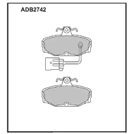 Тормозные колодки дисковые, комплект ALLIED NIPPON Z JQ9MD ADB2742 1441279627