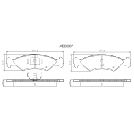 Тормозные колодки дисковые, комплект ALLIED NIPPON KZES7 A8 ADB0397 1441279650