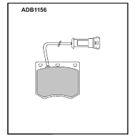 Тормозные колодки дисковые, комплект ALLIED NIPPON ADB1156 AQC 3RZ 1441279653